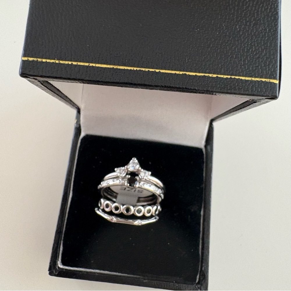 Bomb Party Delicates Dreams Dancing on Quiet Wings Black Onyx CZ Rhodium Plating - Picture 3 of 7